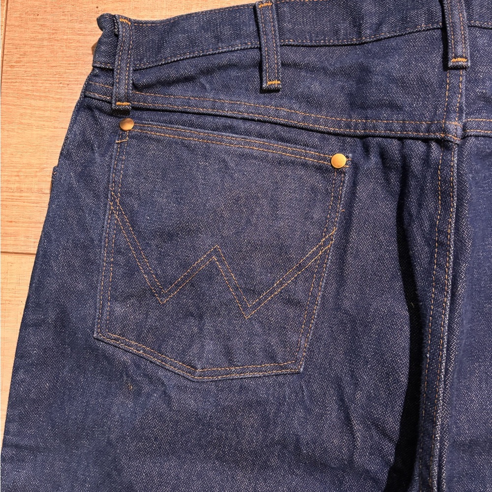 Wrangler 13MWZ Cowboy Cut Original Fit Men's Jeans Rigid Indigo Denim | 37X36 | - Picture 9 of 10